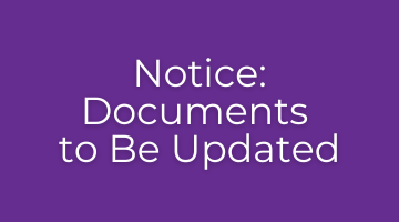 Notice: Documents to Be Updated